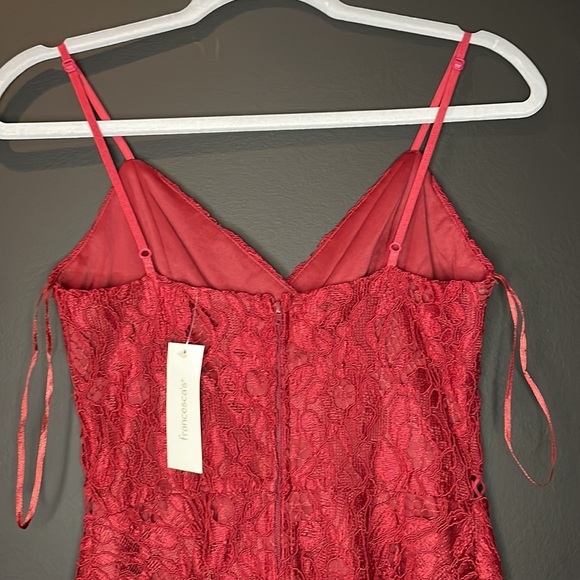 NWT Francesca’s Bea Lace Ladder Trim Mini Dress - XS - Picture 7 of 13